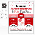 february parents night out invitation flyer